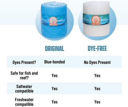 Premium Aquarium Filter Media Pad – Cut-to-Fit Roll, Fresh & Saltwater Safe, Dye-Free, Made in USA (12"x120"x0.75")
