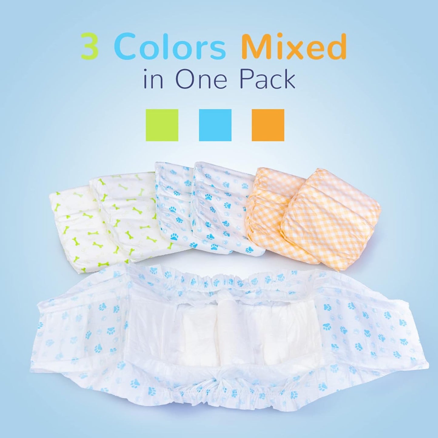 Disposable Male Dog Diapers – 12-Pack, XS Size, Leak-Proof & Comfortable Fit