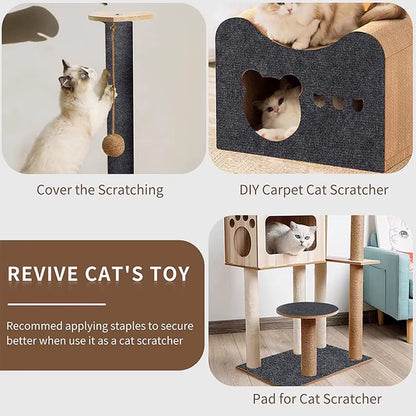 Self-Adhesive Cat Scratch Protector Mat – Trimmable Furniture Guard for Cats & Easy Wall Protection