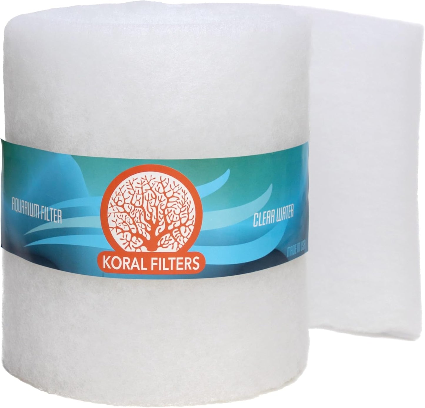 Premium Aquarium Filter Media Pad – Cut-to-Fit Roll, Fresh & Saltwater Safe, Dye-Free, Made in USA (12"x120"x0.75")