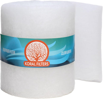 Premium Aquarium Filter Media Pad – Cut-to-Fit Roll, Fresh & Saltwater Safe, Dye-Free, Made in USA (12"x120"x0.75")