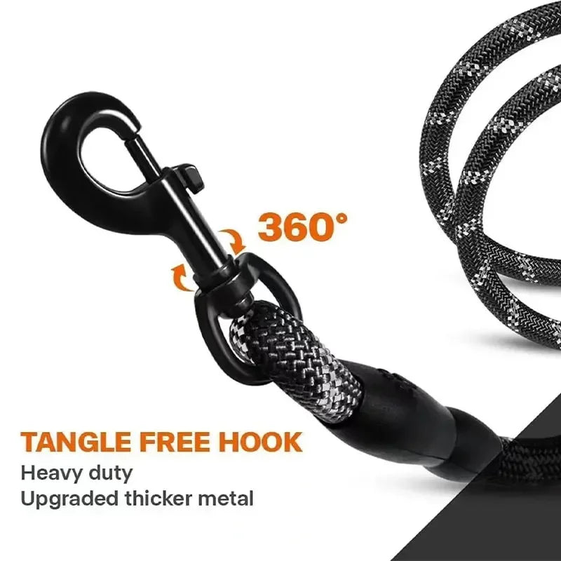 Reflective Dog Leash – Durable Traction Rope with Padded Handle for Small, Medium & Large Dogs