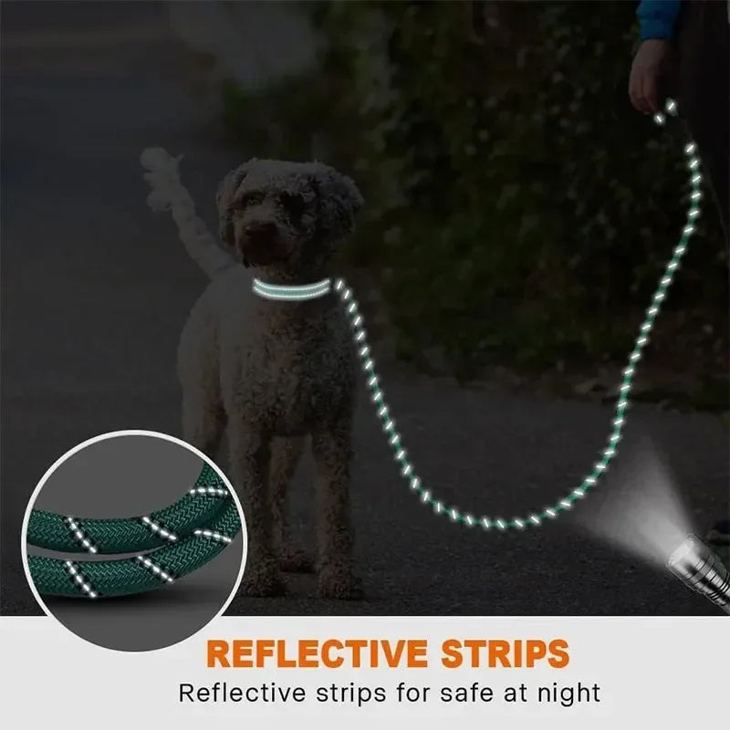 Reflective Dog Leash – Durable Traction Rope with Padded Handle for Small, Medium & Large Dogs