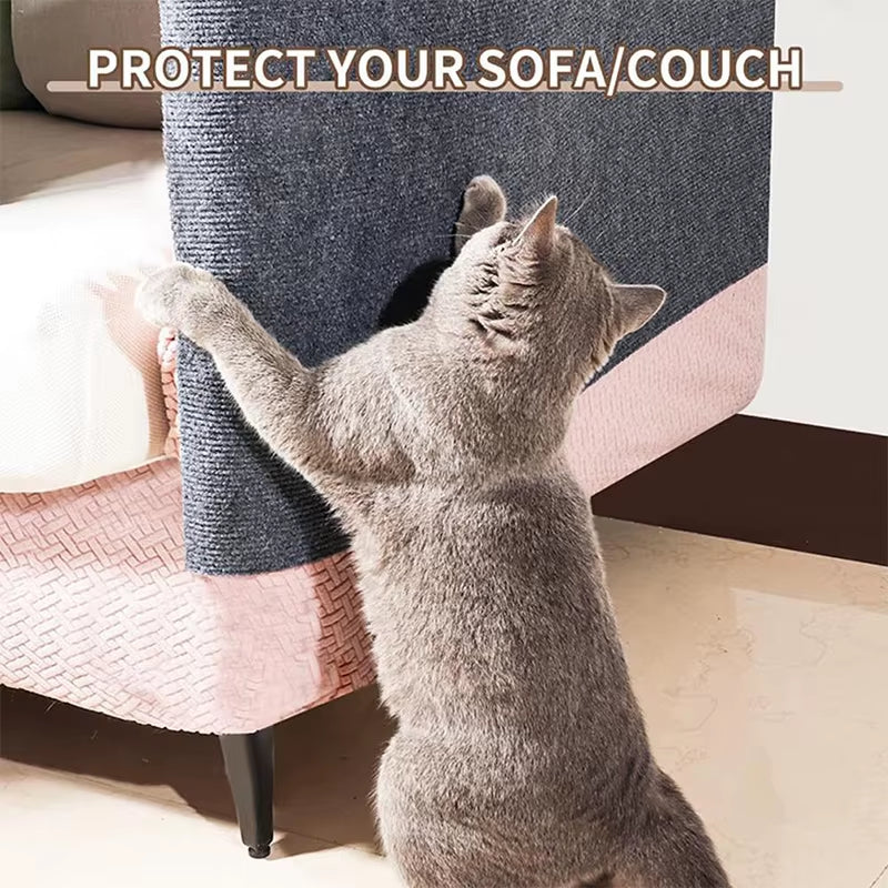 Self-Adhesive Cat Scratch Protector Mat – Trimmable Furniture Guard for Cats & Easy Wall Protection
