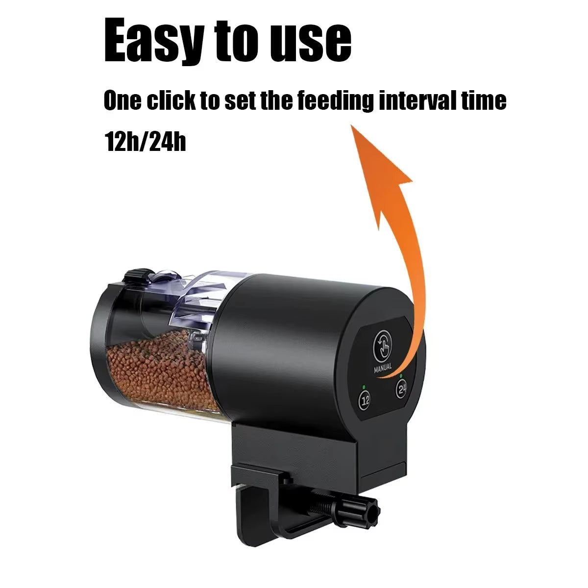 Smart Automatic Fish Feeder 100ml – Digital Timer Aquarium Food Dispenser, IP66 Waterproof