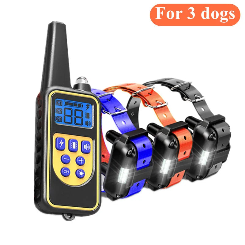 Train your dog safely - Waterproof Dog Training Collar with Remote | Rechargeable Shock, Sound & Vibration Modes – LCD Display