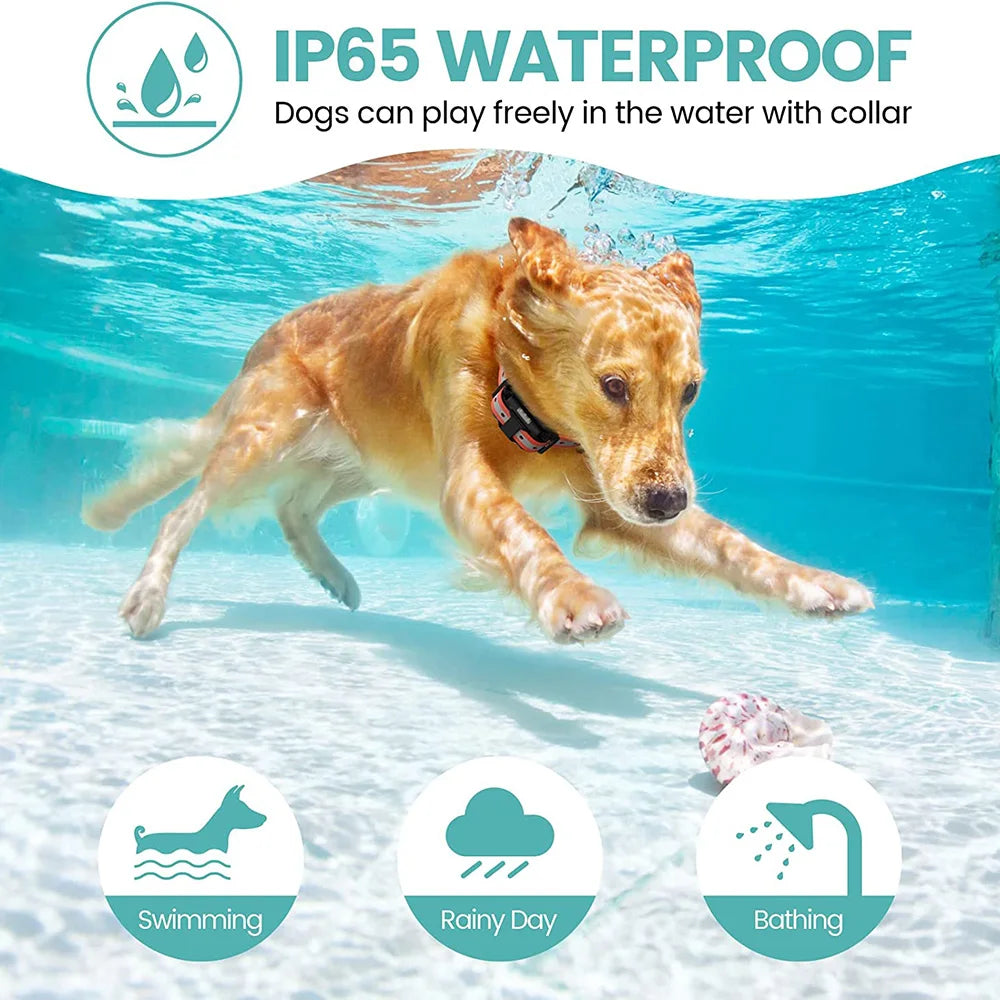 Train your dog safely - Waterproof Dog Training Collar with Remote | Rechargeable Shock, Sound & Vibration Modes – LCD Display