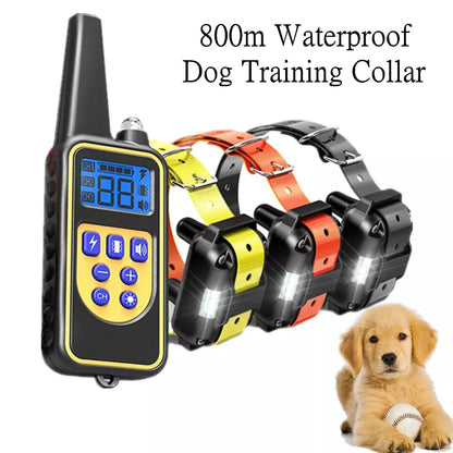 Train your dog safely - Waterproof Dog Training Collar with Remote | Rechargeable Shock, Sound & Vibration Modes – LCD Display